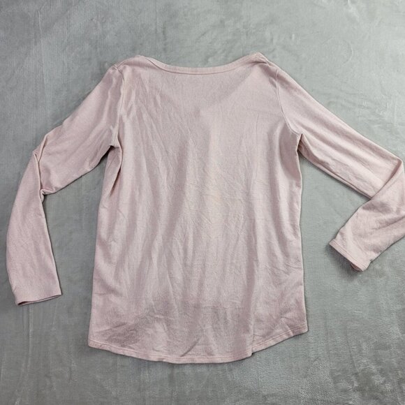 American Eagle Pink Super Soft V-Neck Longsleeve Women's Top | Size M - Picture 7 of 7